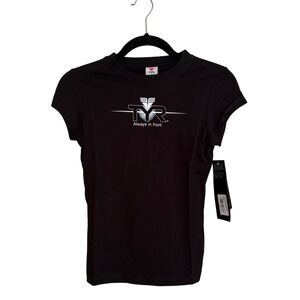 TYR Alliance Female Tee Black White Graphic Logo Cotton T-Shirt TATF3A XS NWT